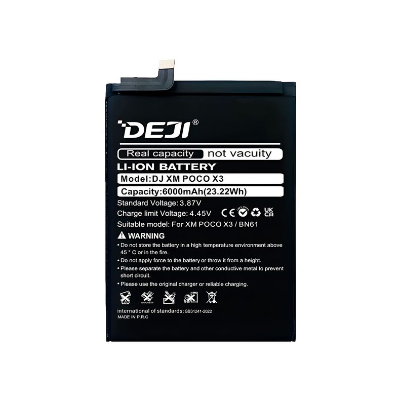 Bateria Compatible con Xiaomi Poco X3 Pro DEJI IC 6000mAh-1