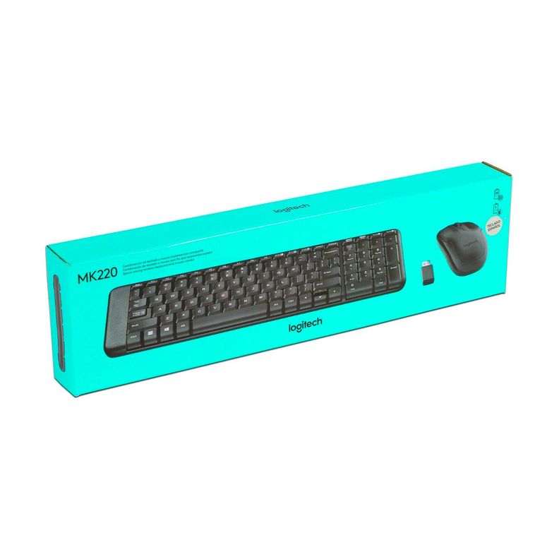 Kit Teclado y Mouse Inalambrico Logitech MK220 USB Español-9