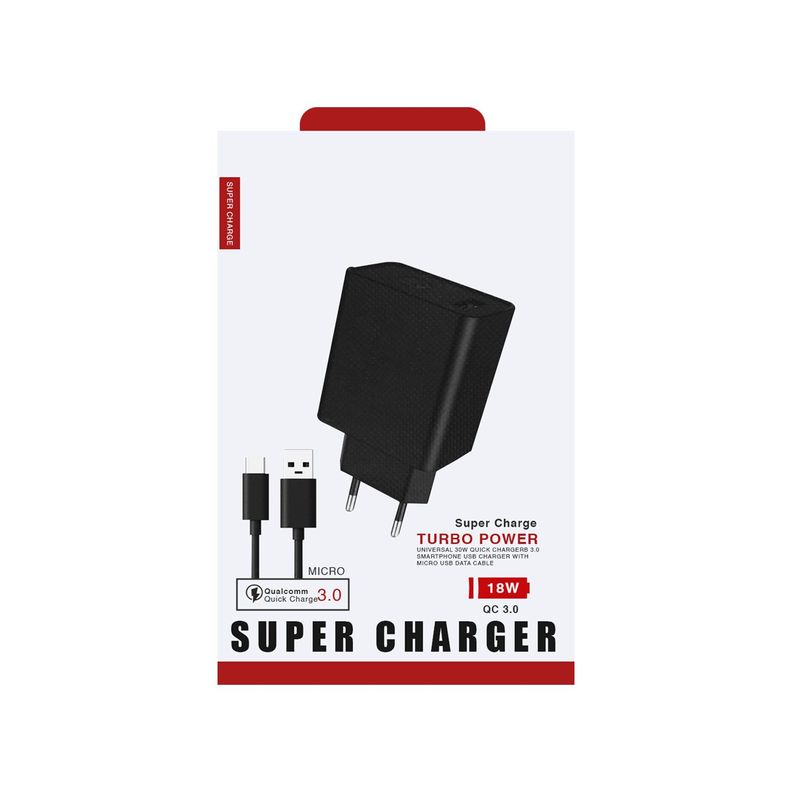 Cargador Compatible con Motorola 18W Carga Rapida V8 a USB-7
