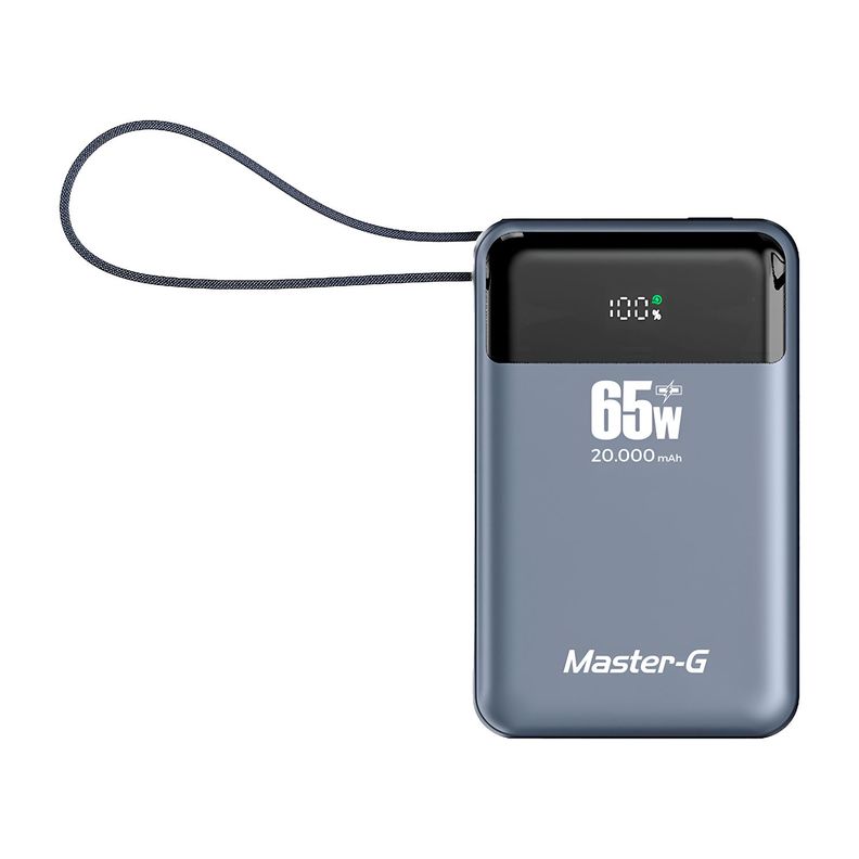 Cargador Portatil Bateria Power Bank Master-G 20.000mAh 65w Negro