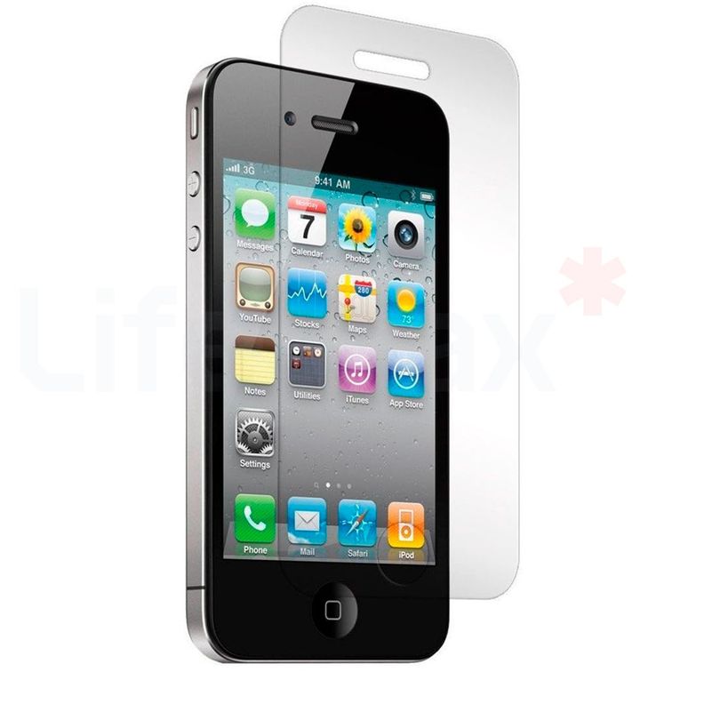 Lamina de Vidrio Templado Completa Compatible con Iphone 4S-1