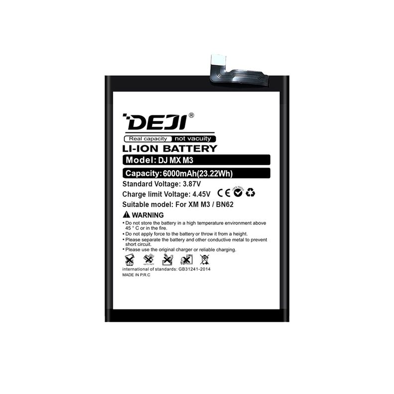 Bateria para Redmi Note 9 DEJI IC Original Capacidad 6000mAh-1