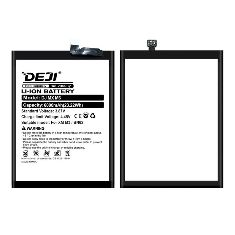 Bateria para Redmi Note 9 DEJI IC Original Capacidad 6000mAh-3