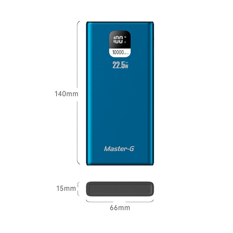 Cargador Portatil Bateria Power Bank Master-G 10000mAh 22.5w-8
