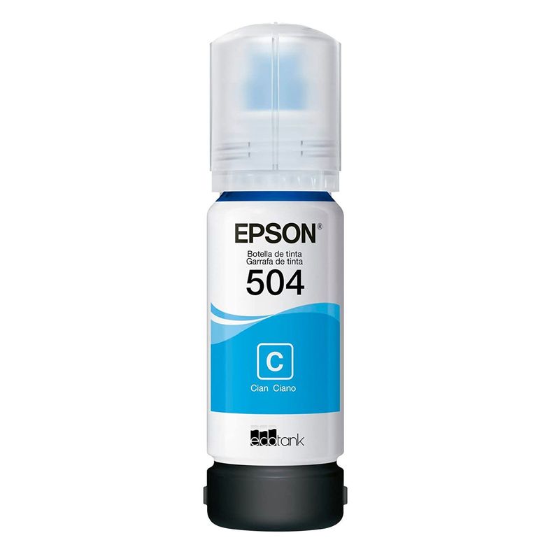 Tinta Botella Epson T504 70ml Ecotank Cyan C13T03N22A-0