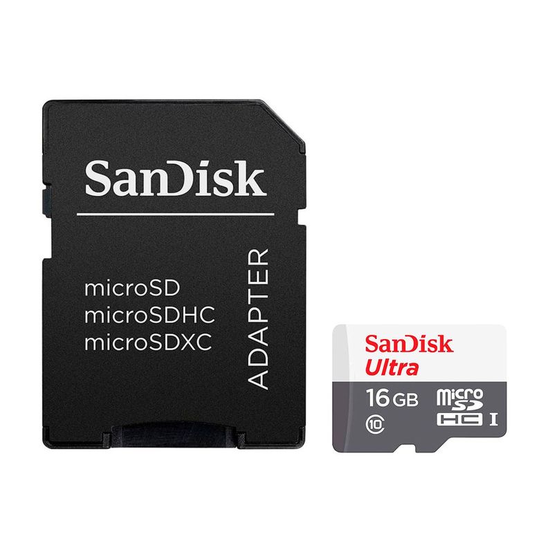 Tarjeta de Memoria MicroSD SanDisk 16GB + Adaptador 80MB/s-2