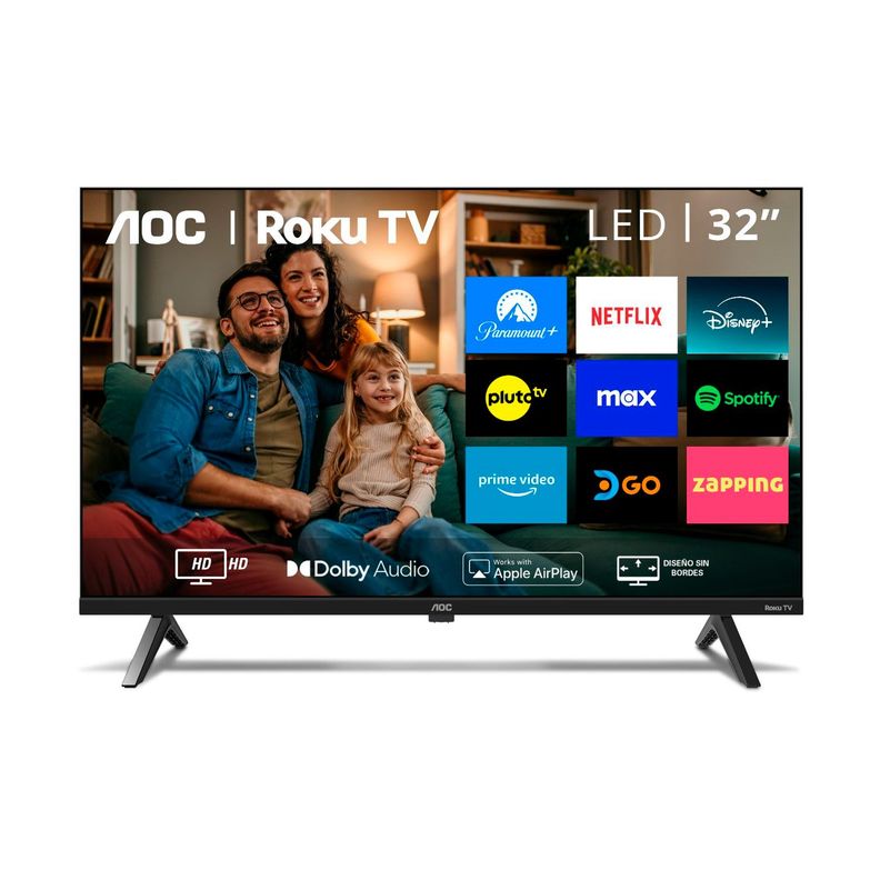 Smart TV 32" AOC Roku TV Series 32S5045 LED HD Wifi HDMI USB-0
