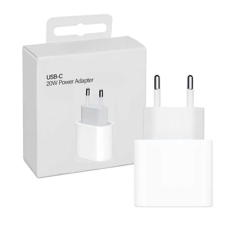Adaptador Cargador USB-C 20W Carga Rapida para iPhone-0