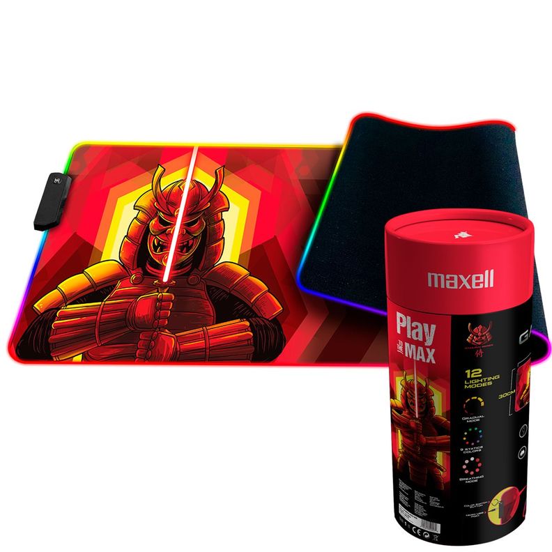 MousePad Gamer RGB Maxell Antideslizante Impermiable 80x30cm-0