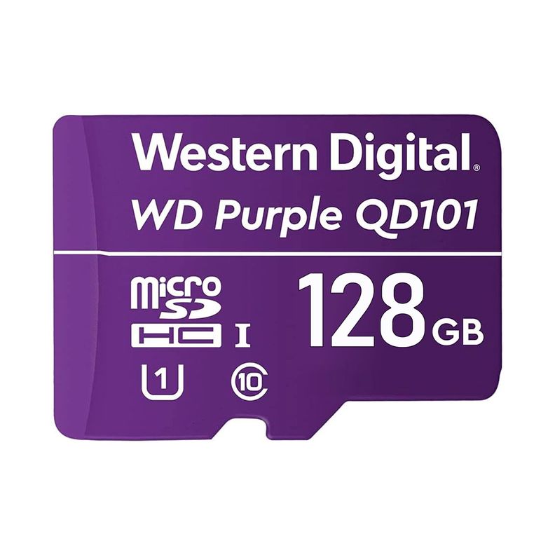 Tarjeta de Memoria MicroSD 128GB WD Purple SDXC Clase 10 4K-1