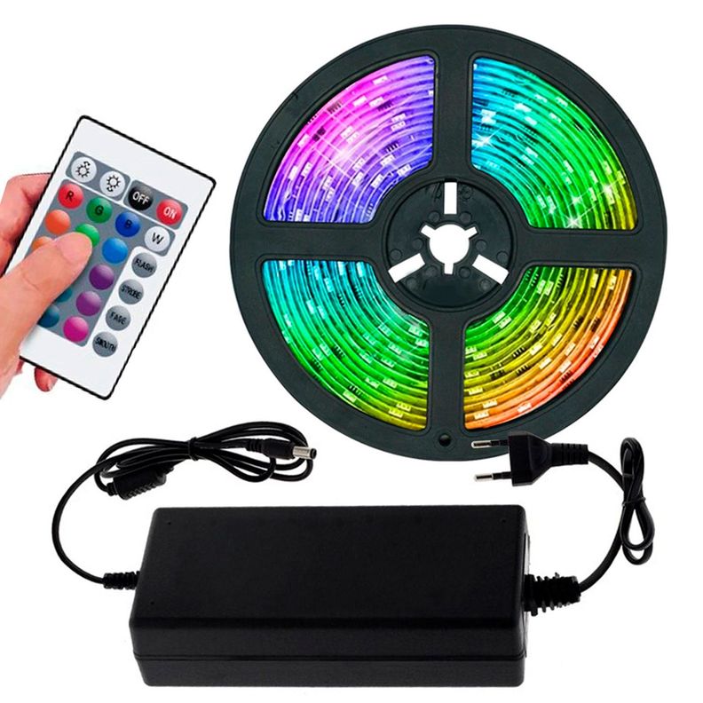 Luces Cinta Led Área 5 Metros RGB Tik Tok Gamers Hogar DC12V-1