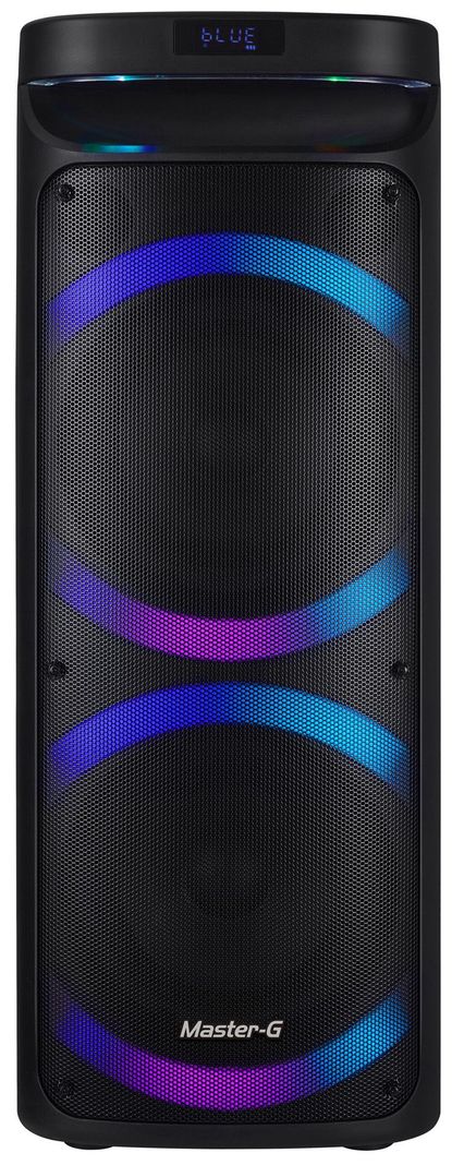 Parlante MasterG Karaoke Phantom Bluetooth 8in x2 60W TWS EQ Negro