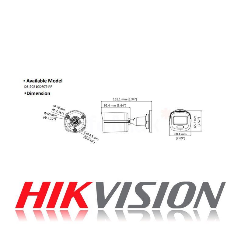 Camara de Seguridad Analoga Bala Hikvision ColorVu FHD 2MP-4