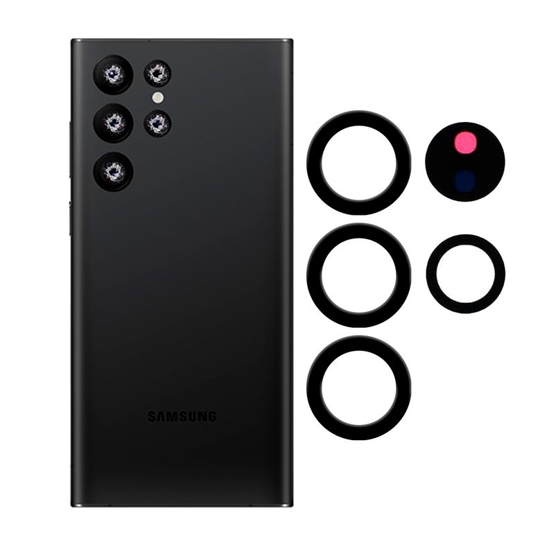 Vidrio de Camara Trasera Compatible con Samsung S22 Ultra-0