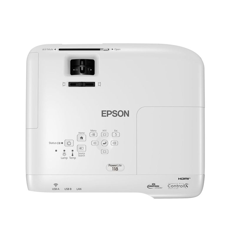 Proyector LED Epson PowerLite 119W 3LCD WXGA 4000 Lumenes-3