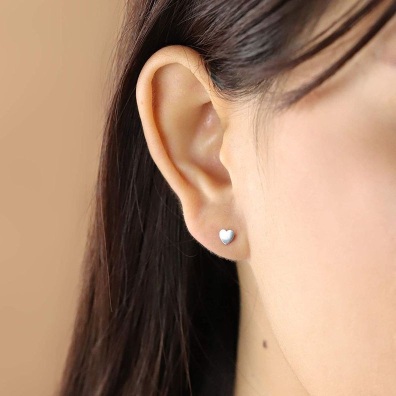 Aros Aritos Corazon Plata 925 - Mabelita-2