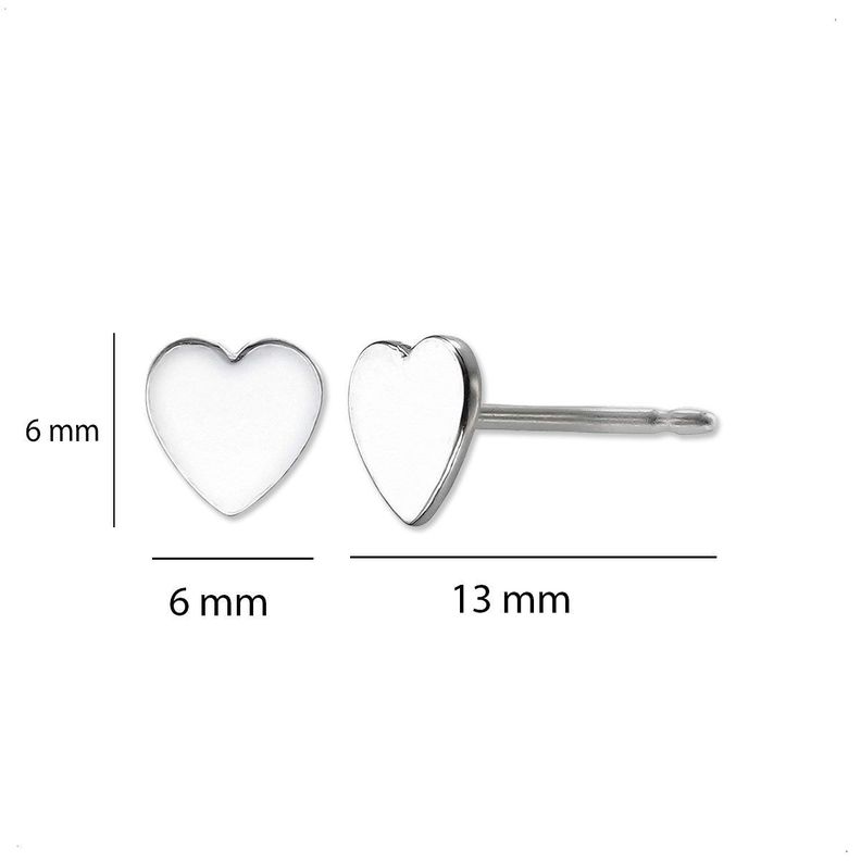 Aros Aritos Corazon Plata 925 - Mabelita-1