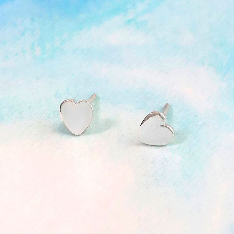 Aros Aritos Corazon Plata 925 - Mabelita-3