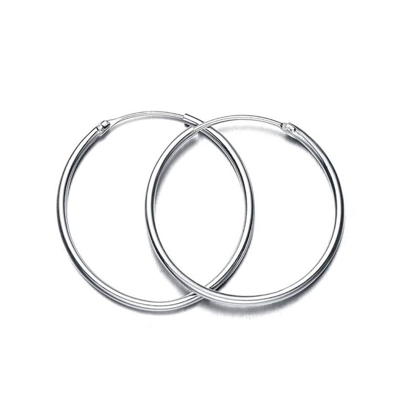 Aros de Plata 925 Argollas 35mm - Mabelita-0