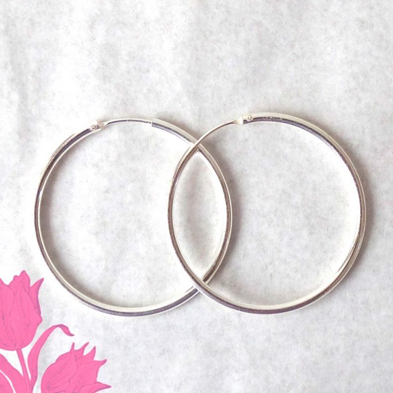 Aros de Plata 925 Argollas 35mm - Mabelita-2