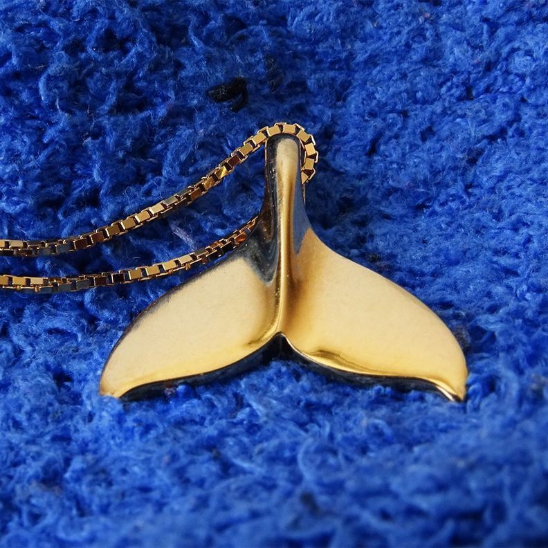 Cadena de Plata Baño de Oro Cola de Ballena - Mabelita-2