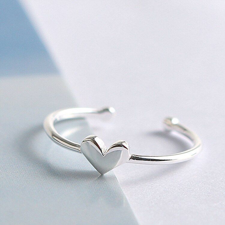 Anillo Ajustable Corazón Plata 925 - MABELITA-4