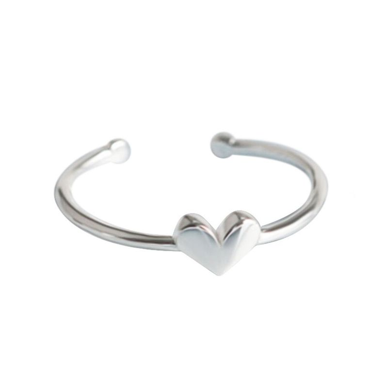 Anillo Ajustable Corazón Plata 925 - MABELITA-0