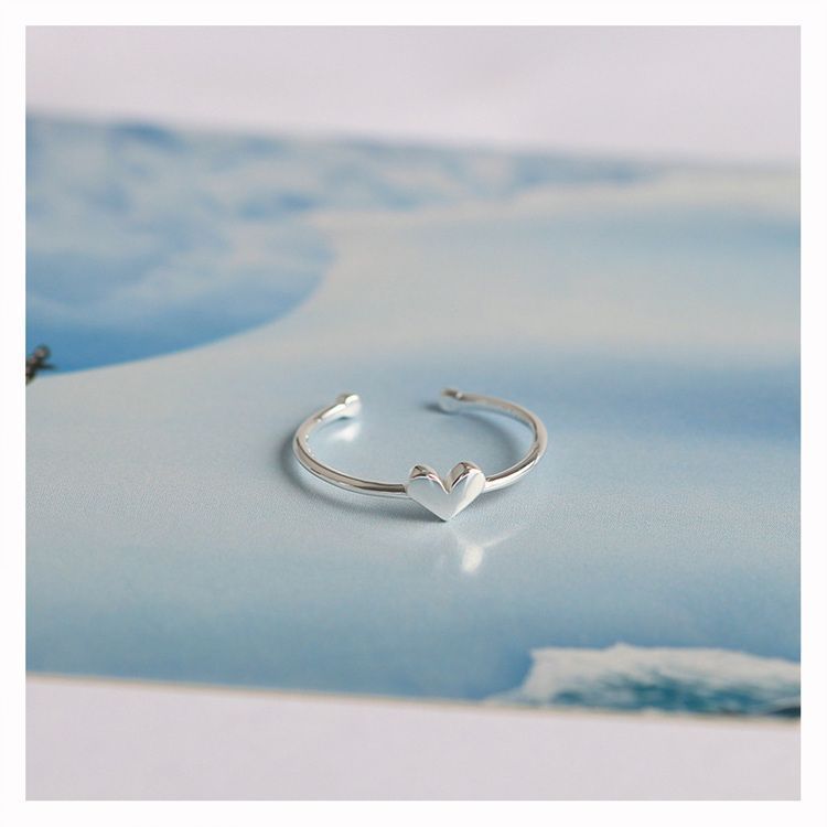 Anillo Ajustable Corazón Plata 925 - MABELITA-1