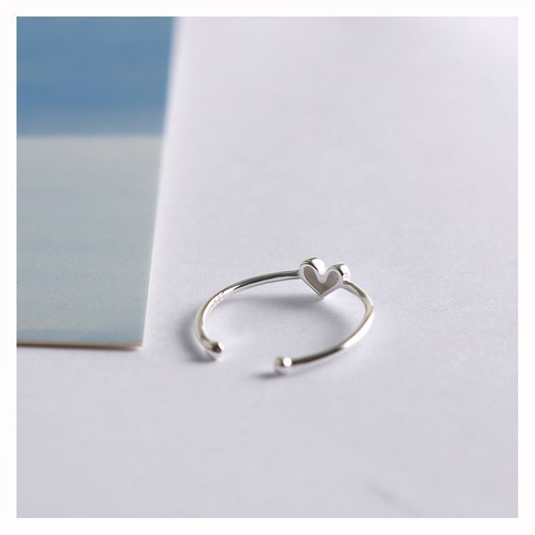 Anillo Ajustable Corazón Plata 925 - MABELITA-2