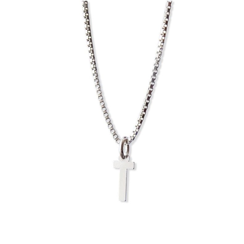 Cadena De Plata Mujer Con Inicial T - MABELITA-0