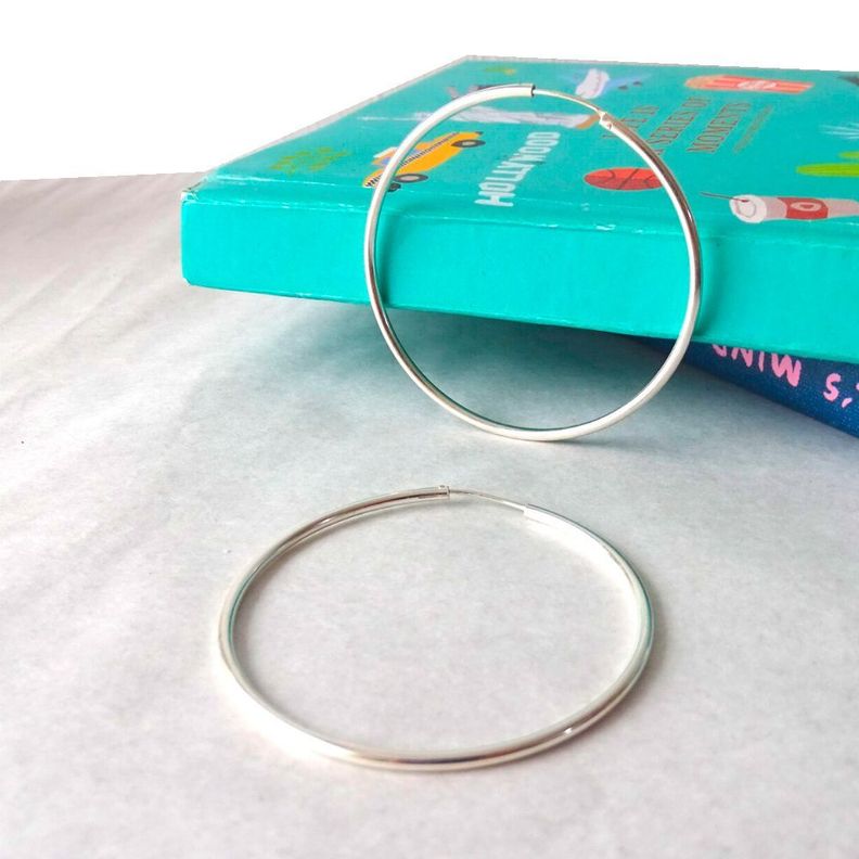 Aros de Plata 925 Argollas 40mm - Mabelita-2
