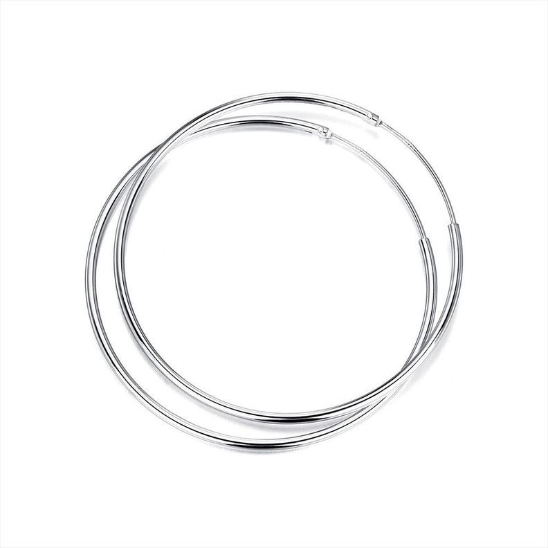 Aros de Plata 925 Argollas 40mm - Mabelita-0