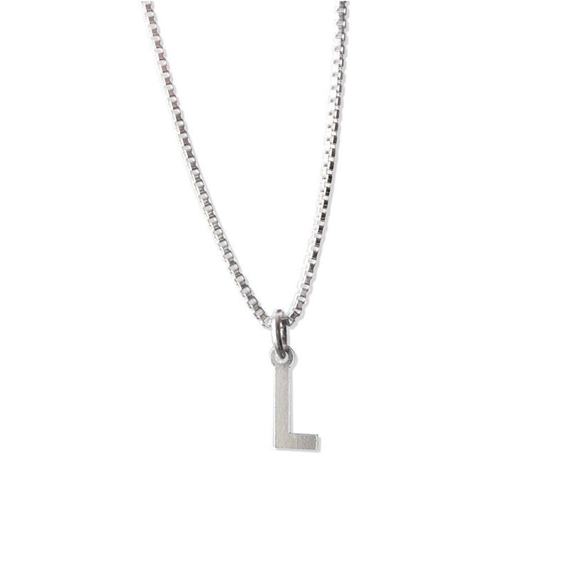 Cadena De Plata Mujer Con Inicial L - MABELITA-0