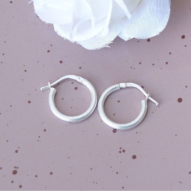 Aros De Plata Argollas Satinadas 16 mm - Mabelita-2