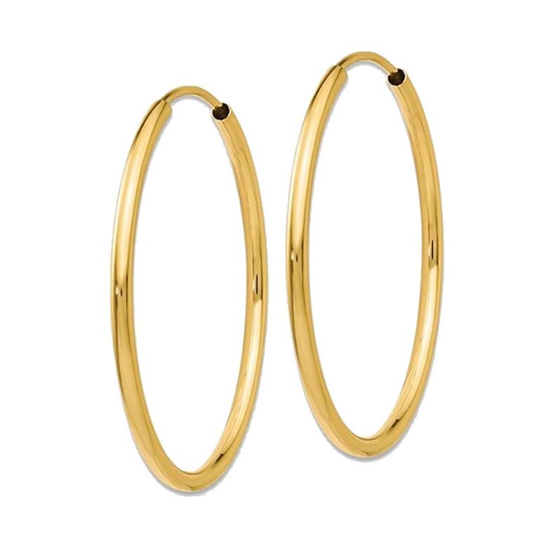 Aros Argollas De Plata Bañadas En Oro 18k (40mm) - MABELITA-0