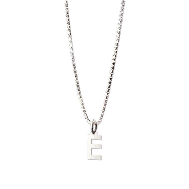 Cadena De Plata Mujer Con Inicial E - MABELITA-0