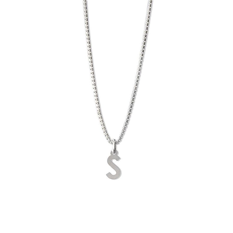 Cadena De Plata Mujer Con Inicial S - MABELITA-0
