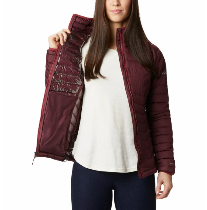 Parka Mujer Columbia Powder Lite burdeo-5