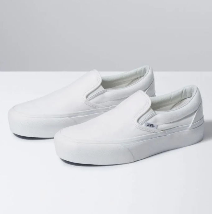 Zapatillas Vans Classic Slip Platform True White-2