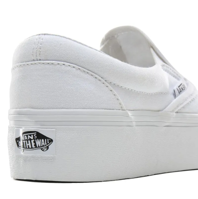 Zapatillas Vans Classic Slip Platform True White-5