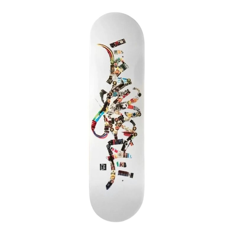 Tabla Skate Patineta Gangsta Tag 8.25 Blanco