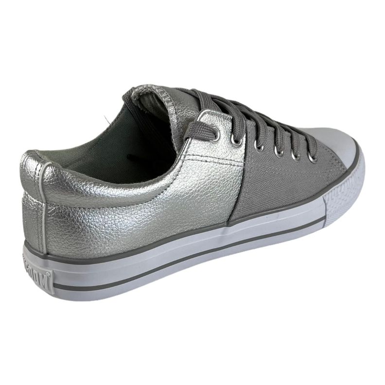 Zapatilla Wisdom Lona Plateada Tipo Conv-1