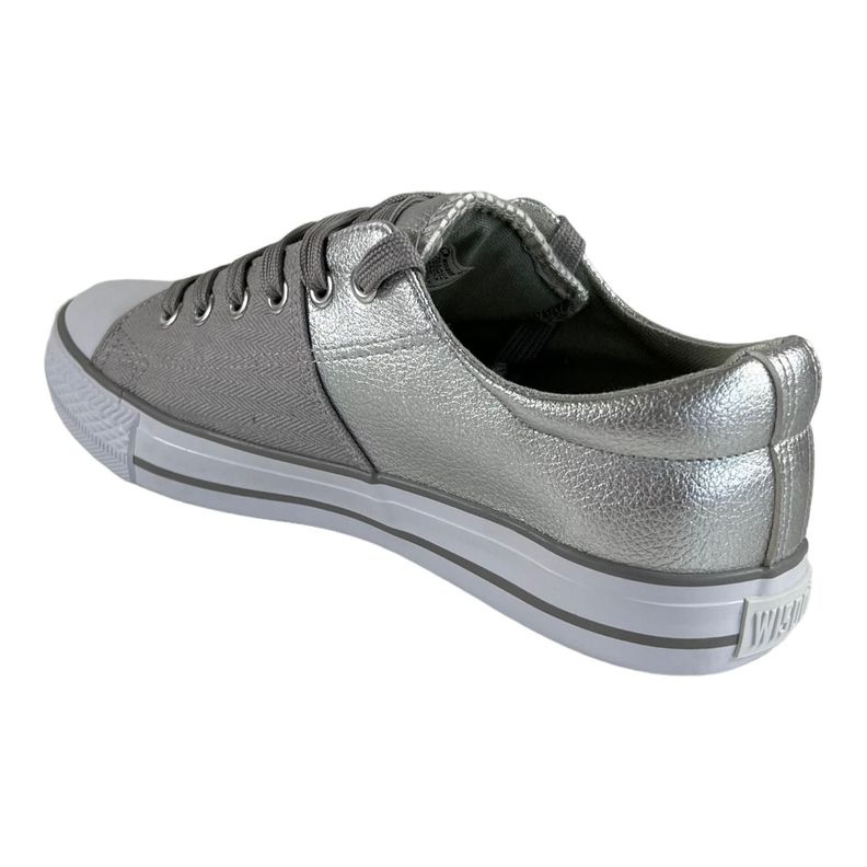 Zapatilla Wisdom Lona Plateada Tipo Conv-2