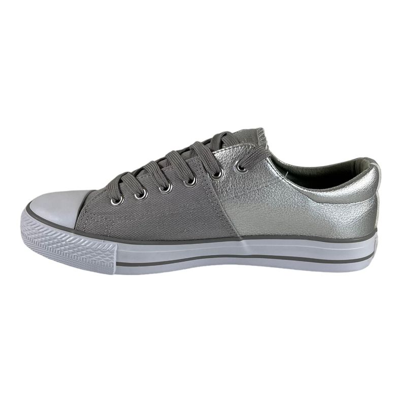 Zapatilla Wisdom Lona Plateada Tipo Conv-3