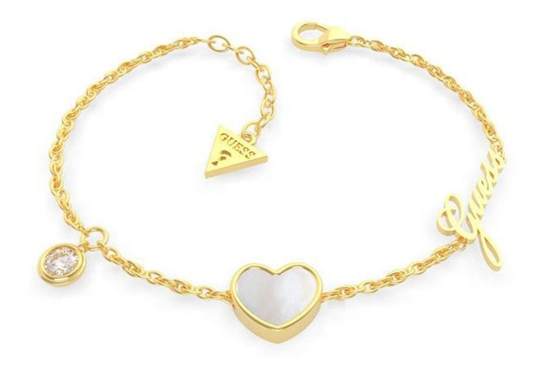 Pulsera Guess Sea Heart Talla L Color Dorado-0
