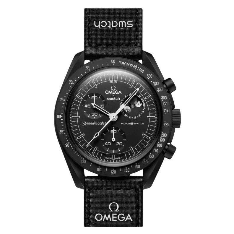 Reloj Swatch Moonswatch Moonphase Snoopy Negro-1