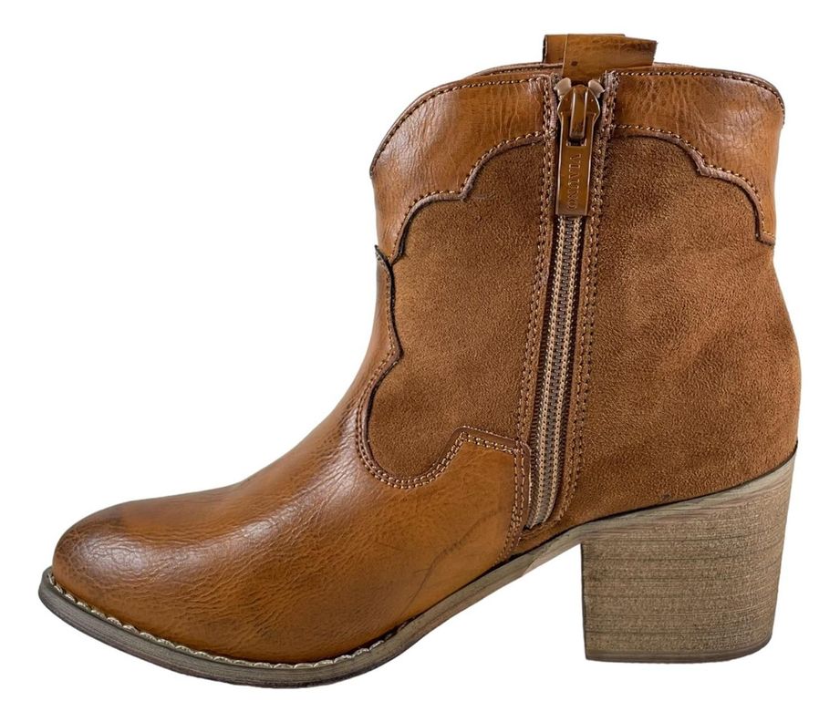 Botin Via Uno Camel Mujer 12083407-4