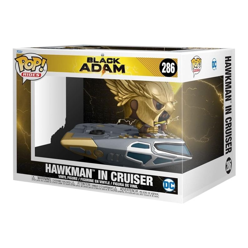 FIGURA COLECCIONABLE FUNKO POP BLACK ADAM - HAWKMAN IN CRUISER-0
