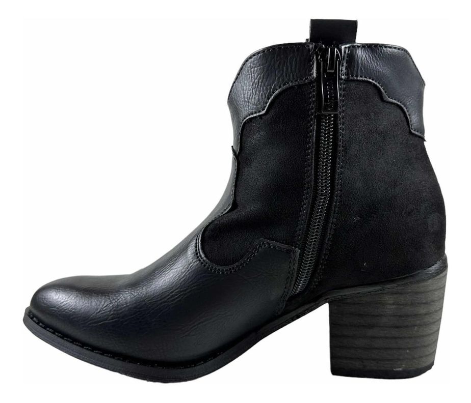 Botin Via Uno Negro Mujer 12083407-3