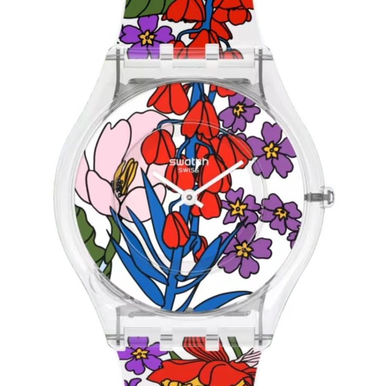 Reloj Unisex SWATCH BOTANICAL PARADISE SS08K110 Blanco